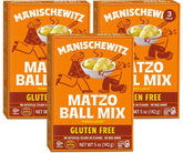 Manischewitz empaque frontal mezcla matzo sin gluten, práctico para fiestas