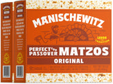 Manischewitz empaque frontal mostrando el pack de 2 lb y beneficio de cantidad