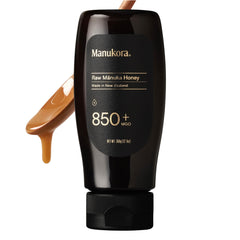 Manukora tarro frontal mostrando etiqueta y formato 360g, aporta confianza