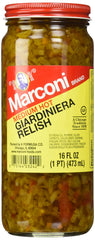 Marconi giardiniera frasco frente muestra sabor listo para usar