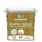 Marmarabirlik frasco frontal mostrando aceitunas negras y etiqueta clara