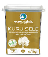 Marmarabirlik frasco frontal mostrando aceitunas negras y beneficio práctico