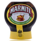 Marmite Squeezy 200 g vista frontal con envase exprimible y etiqueta clara