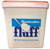 Marshmallow Fluff envase frontal mostrando tamaño y marca, conveniente para repostería