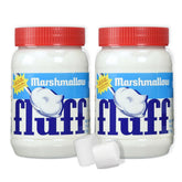 Marshmallow Fluff frasco frontal mostrando la etiqueta clara y el producto reconocible