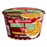 Maruchan tazón Birria de Res vista frontal mostrando empaque práctico y rápido para comer