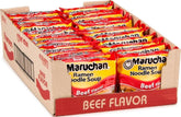 Maruchan envase frontal mostrando la sopa sabor res y conveniencia