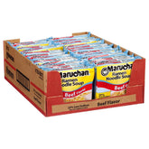 Maruchan frente del paquete sabor beef bajo sodio mostrando etiqueta clara y beneficio práctico