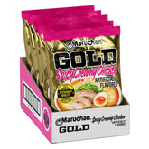 Maruchan Gold empaque frontal mostrando sabor picante-cremoso y conveniencia