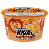 Maruchan tazón frontal con tapa y diseño práctico, solución rápida y sabrosa