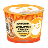 Maruchan tazón frontal mostrando etiqueta y beneficio listo en minutos