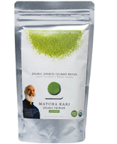 Matcha Kari frente del empaque mostrando 100 g y sello orgánico