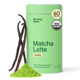 Matcha Made lata frontal mostrando diseño y tamaño práctico