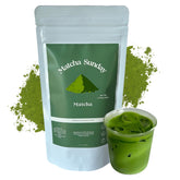 Matcha Sunday frente del empaque mostrando bolsa y cantidad 50 g, frescura visible