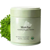 MatchAdmire lata frontal mostrando diseño y frescura del matcha