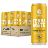 Mateina lata frontal Mango Key Lime mostrando diseño y sabor fresco