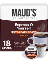 MAUD'S caja frontal de 18 cápsulas mostrando el empaque y el contenido