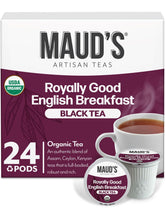 MAUD'S caja frontal 24 cápsulas mostrando el diseño y conveniencia