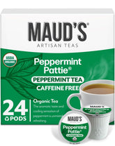 MAUD'S caja frontal 24ct mostrando diseño y sello orgánico, conveniencia inmediata