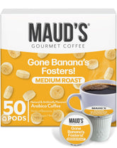 MAUD'S caja frontal con diseño Banana Foster, atractivo visual y descripción clara