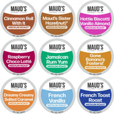 Maud's caja frontal del pack surtido 40ct mostrando variedad