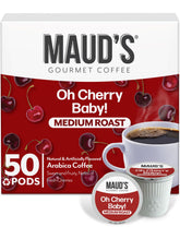 MAUD'S caja frontal de cápsulas sabor cereza mostrando diseño y cantidad