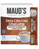Maud's frente del empaque mostrando 16 sobres y beneficios claros