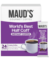 MAUD'S paquete frontal mostrando 24 sobres y conveniencia