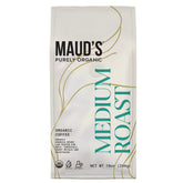 MAUD'S paquete frontal mostrando marca y tostado medio, revela confianza
