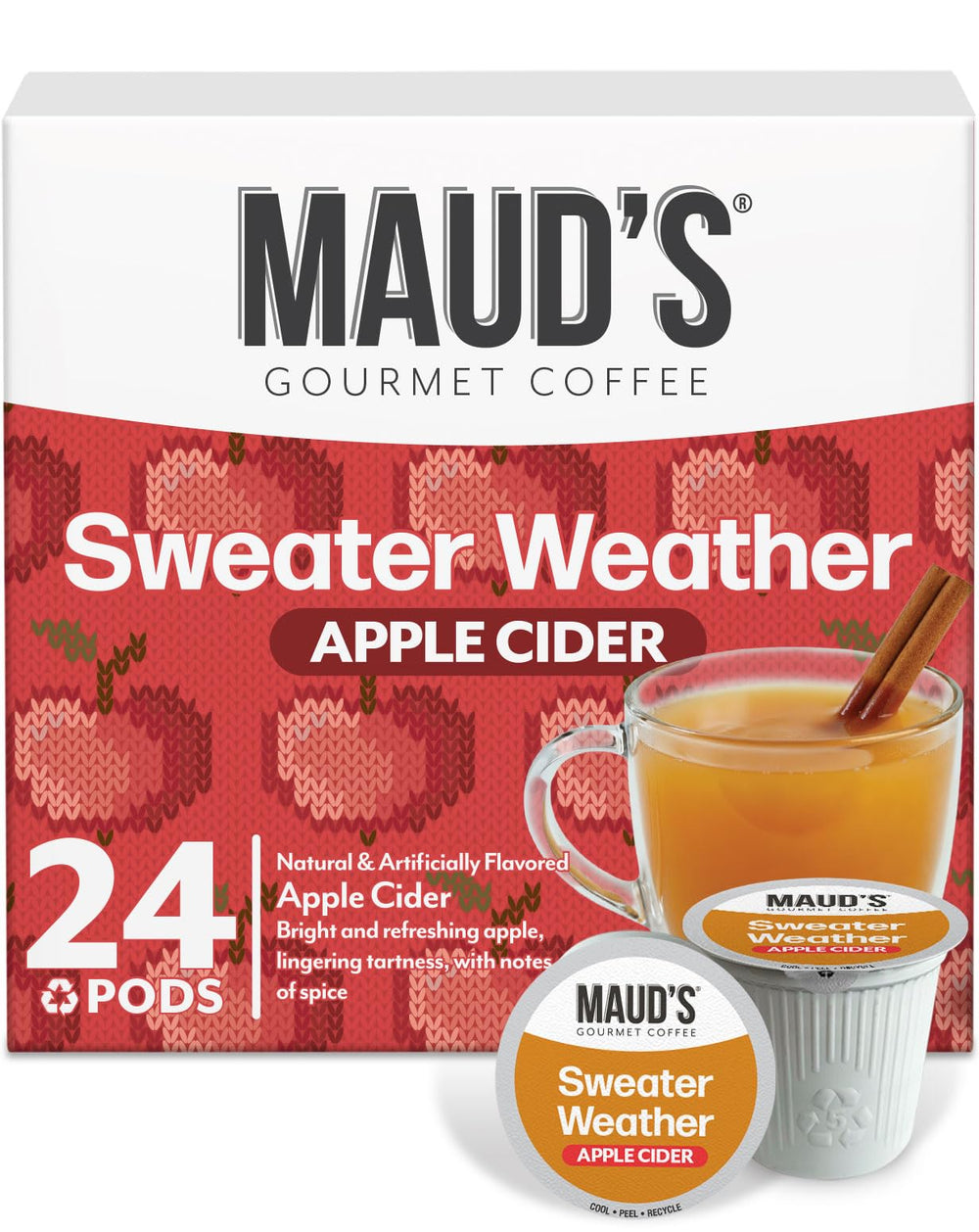 MAUD'S envase frontal mostrando diseño otoñal y claridad del producto