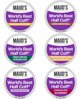 MAUD'S pack frente mostrando las 48 cápsulas y la variedad de sabores