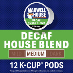 MAXWELL HOUSE cápsula insertándose en máquina Keurig, preparación rápida