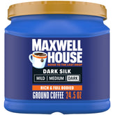 Maxwell House bote frontal mostrando marca y beneficio de sabor intenso