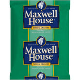 Maxwell House frente del empaque mostrando caja y cantidad, conveniencia comercial