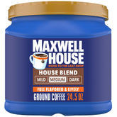 MAXWELL HOUSE lata frente mostrando marca y beneficio de frescura