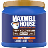 MAXWELL HOUSE lata frontal mostrando tamaño y practicidad