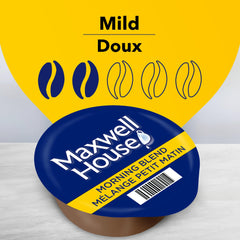 MAXWELL HOUSE primer plano de un T-Disc que muestra el diseño compatible con Tassimo