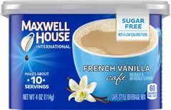 Maxwell House textura del polvo en primer plano, disolución fácil y cremosa
