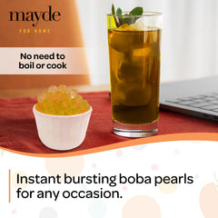 Mayde perlas popping boba sobre postre mejora sabor y apariencia