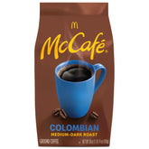 McCafé bolsa frontal Colombian 30oz mostrando marca y beneficio de frescura