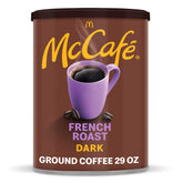 McCafe bote frente mostrando paquete de 29 oz y frescura