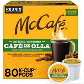 McCafé empaque frontal mostrando 20 cápsulas y sabor café de olla