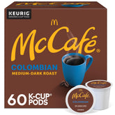 McCafé caja frontal 60 cápsulas mostrando información del producto y beneficio práctico