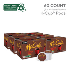 Detalle de cápsula McCafé que muestra material reciclable y diseño práctico