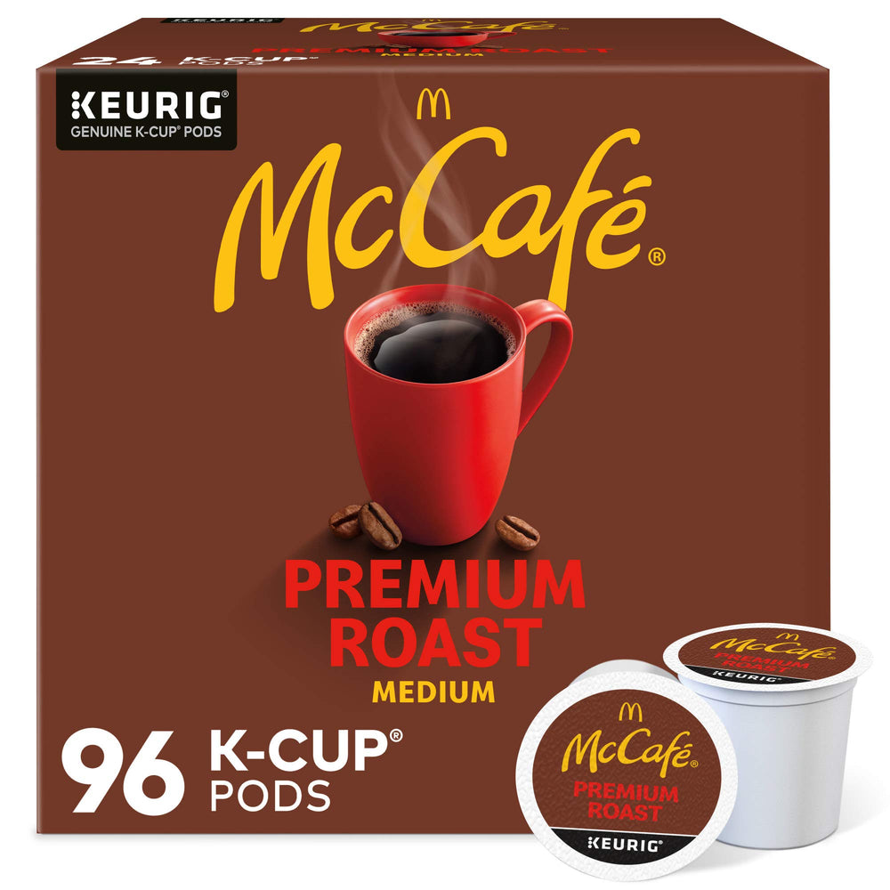 McCafé empaque frontal 96 cápsulas mostrando conveniencia y cantidad