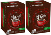 McCafé frente del paquete K-Cup mostrando la marca y beneficio de sabor equilibrado