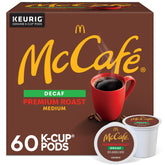 McCafé caja frontal de cápsulas K-Cup mostrando marca y cantidad para comodidad doméstica