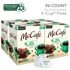 McCafé cápsula K-Cup sobre fondo claro, preparación fácil y rápida