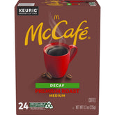 McCafe caja frontal de 24 K-Cup con diseño y marca visible