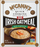 McCann's frente del empaque mostrando la caja y la marca, conveniencia inmediata